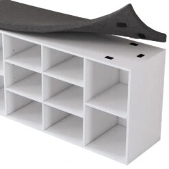 Schuhbank "Tamara" Weiß 104 X 53.5 Cm 10 Fächer Oskar Store -Vicco m5530 06 ol