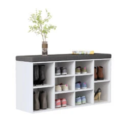 Schuhbank "Tamara" Weiß 104 X 53.5 Cm 10 Fächer Oskar Store -Vicco m5530 07 ol