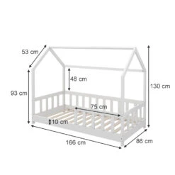 Hausbett "Michelle" Weiß 80x160 Cm Mit Rausfallschutz Oskar Store 11 Hausbett "Michelle" Weiß 80x160 Cm Mit Rausfallschutz Oskar Store -Vicco m5565 03 ol