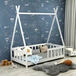 Tipi-Bett "Susanna" Weiß 80x160 Cm Mit Rausfallschutz Oskar Store 12 Tipi-Bett "Susanna" Weiß 80x160 Cm Mit Rausfallschutz Oskar Store -Vicco m5568 04 ol