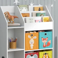 Kinderregal "Luigi" Weiß 100.4 X 114.2 Cm Mit 4 Faltboxen (bunt) Vicco 14 Kinderregal "Luigi" Weiß 100.4 X 114.2 Cm Mit 4 Faltboxen (bunt) Vicco -Vicco m5599 fb2046 2047 05 ol