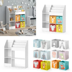 Kinderregal "Luigi" Weiß 100.4 X 114.2 Cm Mit 4 Faltboxen (bunt) Vicco 17 Kinderregal "Luigi" Weiß 100.4 X 114.2 Cm Mit 4 Faltboxen (bunt) Vicco -Vicco m5599 fb2046 2047 08 ol