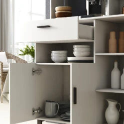 Hochschrank "Emanuel" Weiß 90 Cm Oskar Store -Vicco m5693 05 ol