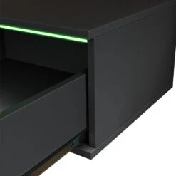 Nachttisch "Samira" Schwarz Hochglanz 49 X 23 Cm Mit LED Beleuchtung Livinity -Vicco m5703 06 ol