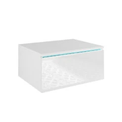 Nachttisch "Samira" Weiß 49 X 23 Cm Mit LED Beleuchtung Vicco