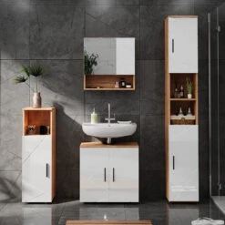 Midischrank "Irma" Eiche/Weiß Hochglanz 30 X 95 Cm Vicco 13 Midischrank "Irma" Eiche/Weiß Hochglanz 30 X 95 Cm Vicco -Vicco m5711 04 ol