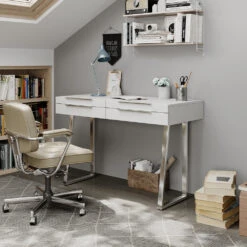 Schreibtisch "Alexia" Weiß 120 X 50 Cm Mit Schubladen Oskar Store -Vicco m5753 04 ol