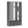 Kleiderschrank "Luigi" Grau 105.8 X 178.1 Cm Mit Faltboxen (grau) Vicco -Vicco m5862 fb1737 01 ol