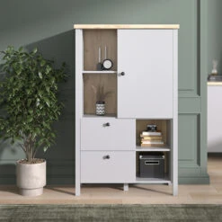 Sideboard "Melini" Grau/Eiche 85 X 139.2 Cm Vicco -Vicco m5886 04 ol