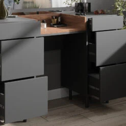 Schminktisch "Anika" Anthrazit/Nussbaum 120 Cm Mit LED-Spiegel Vicco 14 Schminktisch "Anika" Anthrazit/Nussbaum 120 Cm Mit LED-Spiegel Vicco -Vicco m5904 sled 05 ol