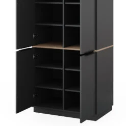 Kleiderschrank "Betti" Anthrazit/Eiche 82 X 179 Cm Mit 4 Türen Vicco -Vicco m5907 06 ol