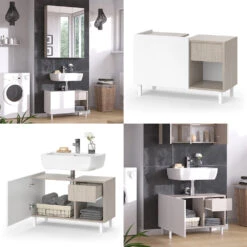 Waschtischunterschrank "Arianna" Greige/Weiß Vicco -Vicco m5931 08 ol