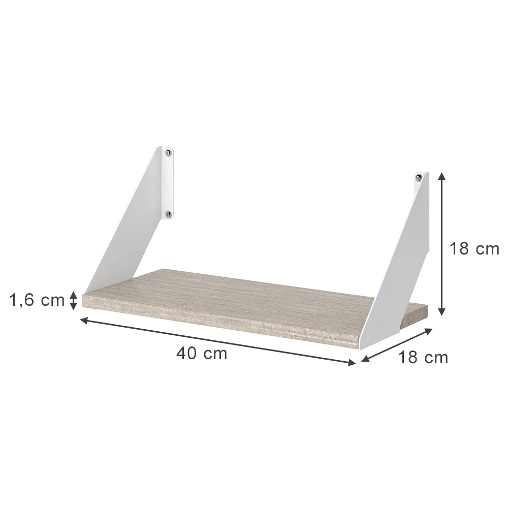 Wandregal "Arianna" Greige/Weiß Vicco 5 Wandregal "Arianna" Greige/Weiß Vicco – Bild 3