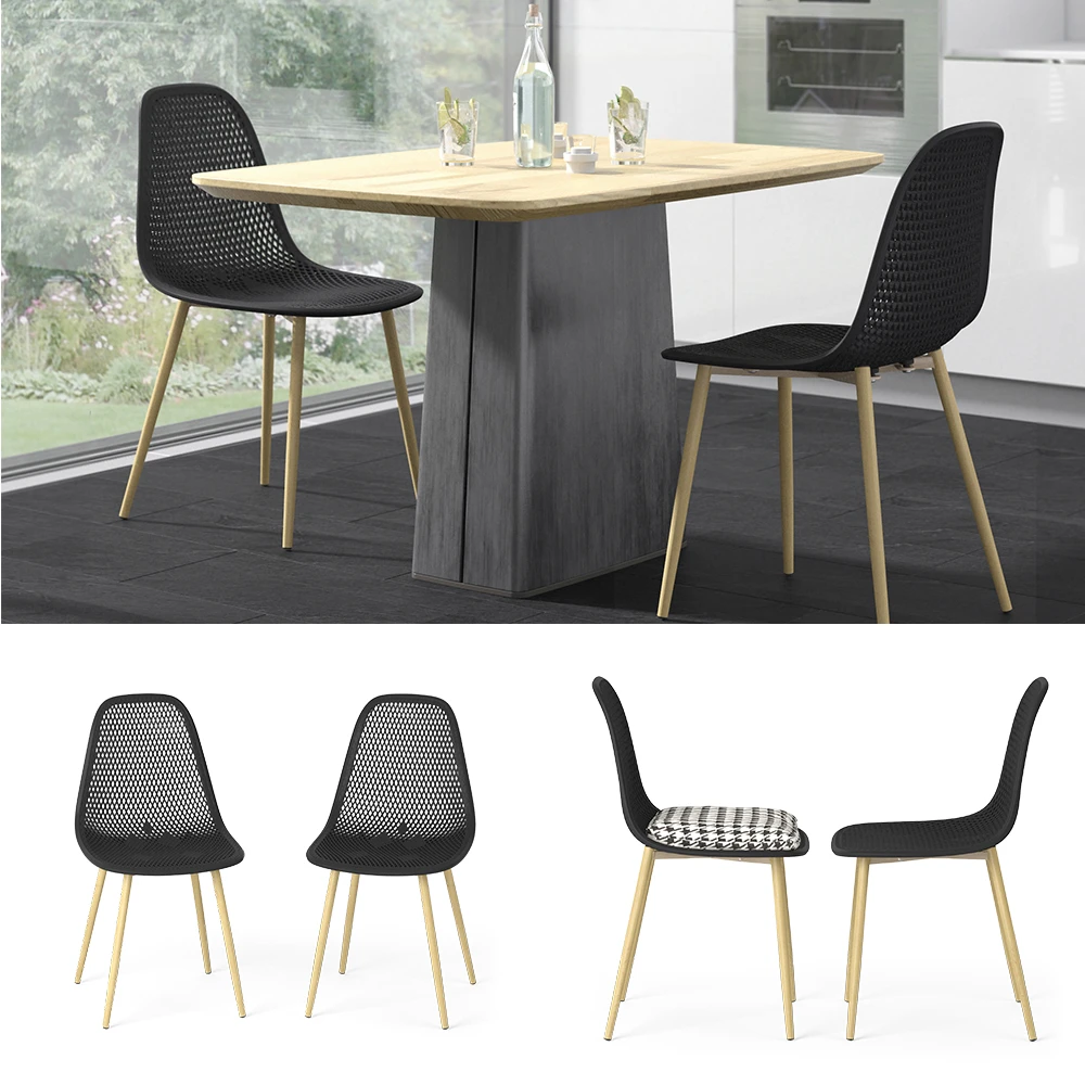 Esszimmerstuhl "Joko" Schwarz 46 X 51.5 Cm 2er Set Vicco 4 Esszimmerstuhl "Joko" Schwarz 46 X 51.5 Cm 2er Set Vicco – Bild 2