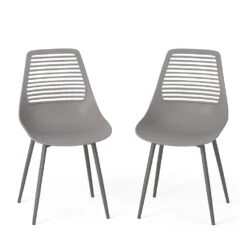 Esszimmerstuhl "Klaas" Grau 46.5 X 54 Cm 2er Set Vicco