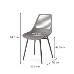 Esszimmerstuhl "Klaas" Grau 46.5 X 54 Cm 2er Set Vicco -Vicco m5981 03 ol