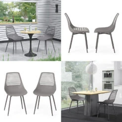 Esszimmerstuhl "Klaas" Grau 46.5 X 54 Cm 2er Set Vicco -Vicco m5981 08 ol