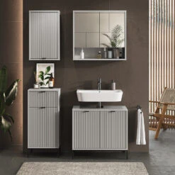 Badmöbelset "Eliza" Grau 4er Set Vicco -Vicco m5997 04 ol