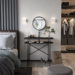 Vicco Schminktisch "Skip", Schwarz, 80 Cm Mit Spiegel -Vicco m6008 04 ol