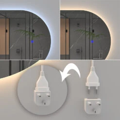 Badspiegel Oval 110cm Mit LED Vicco -Vicco m6013 06 ol