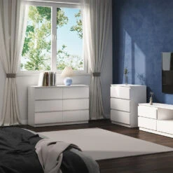 Kommode "Calisto" Weiß 6 Fächer 120cm Vicco -Vicco m6023 04 ol