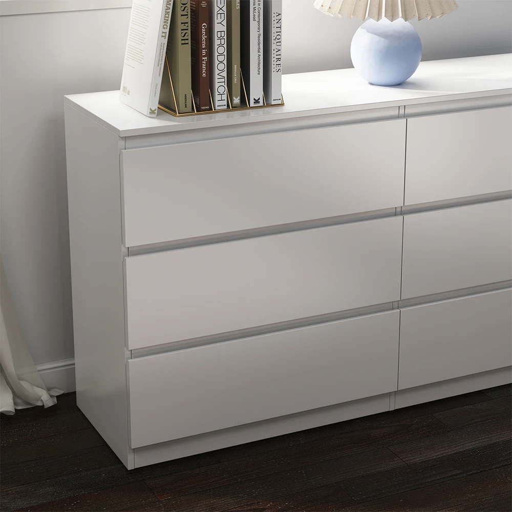 Kommode "Calisto" Weiß 6 Fächer 138cm Vicco 7 Kommode "Calisto" Weiß 6 Fächer 138cm Vicco – Bild 5