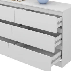 Kommode "Calisto" Weiß 6 Fächer 138cm Vicco 15 Kommode "Calisto" Weiß 6 Fächer 138cm Vicco -Vicco m6024 06 ol