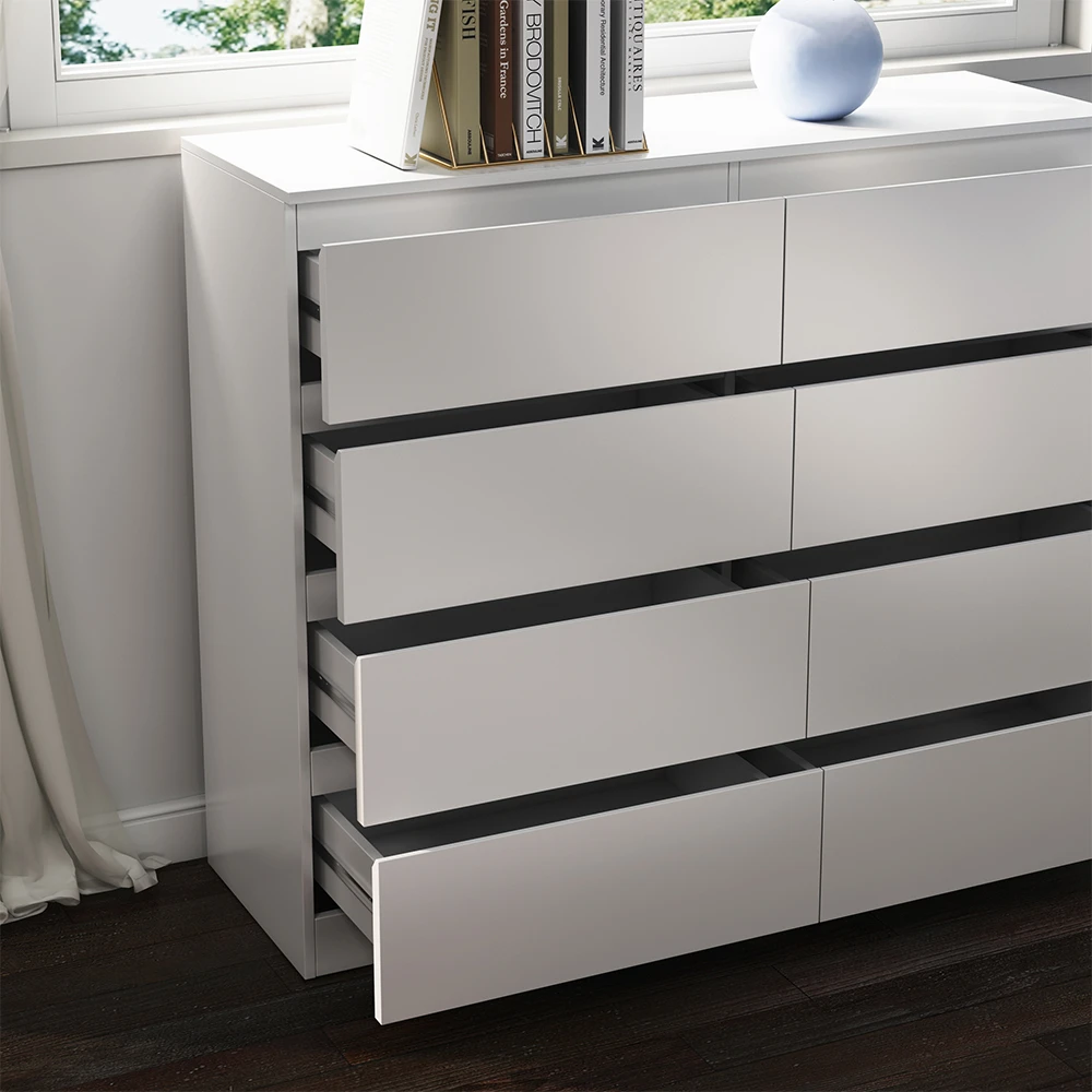 Kommode "Calisto" Weiß 8 Fächer 120cm Vicco 7 Kommode "Calisto" Weiß 8 Fächer 120cm Vicco – Bild 5