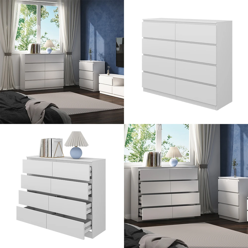Kommode "Calisto" Weiß 8 Fächer 120cm Vicco 10 Kommode "Calisto" Weiß 8 Fächer 120cm Vicco – Bild 8