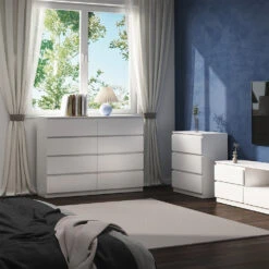 Kommode "Calisto" Weiß 8 Fächer 138cm Vicco -Vicco m6026 04 ol