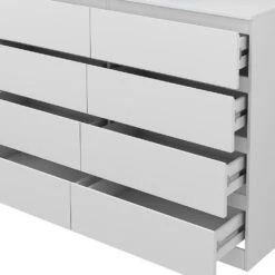 Kommode "Calisto" Weiß 8 Fächer 138cm Vicco -Vicco m6026 06 ol
