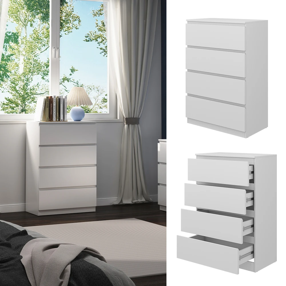 Kommode "Calisto" Weiß 4 Fächer Vicco 4 Kommode "Calisto" Weiß 4 Fächer Vicco – Bild 2