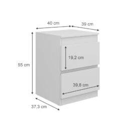 Nachtschrank "Calisto" Weiß Vicco -Vicco m6029 03 ol