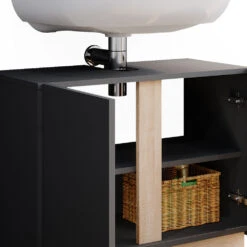 Vicco Waschbeckenunterschrank "Gloria", Anthrazit/Sonoma, 70.4 X 55.5 Cm Mit 2 Türen -Vicco m6054 06 ol