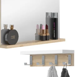 Vicco Badezimmerspiegel "Henri", Weiß/Artisan-Eiche, 50 X 51.6 Cm Mit Regal 15 Vicco Badezimmerspiegel "Henri", Weiß/Artisan-Eiche, 50 X 51.6 Cm Mit Regal -Vicco m6064 06 ol