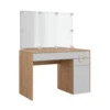 Schminktisch "Adela" Weiß/Natural Rockford Hickory Mit Spiegel & LED Vicco -Vicco m6068 s l 01 ol