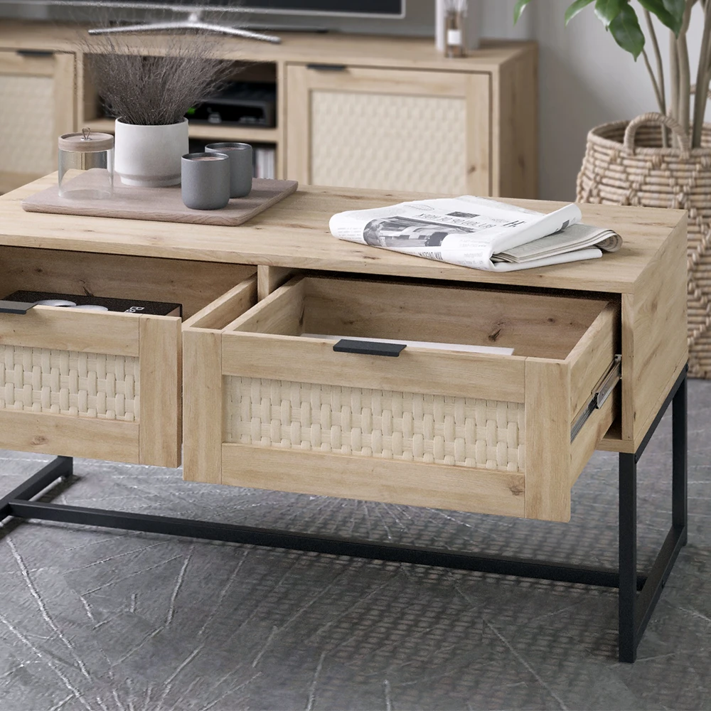 Couchtisch "Natal Eiche 2 Schubladen Vicco 7 Couchtisch "Natal Eiche 2 Schubladen Vicco – Bild 5