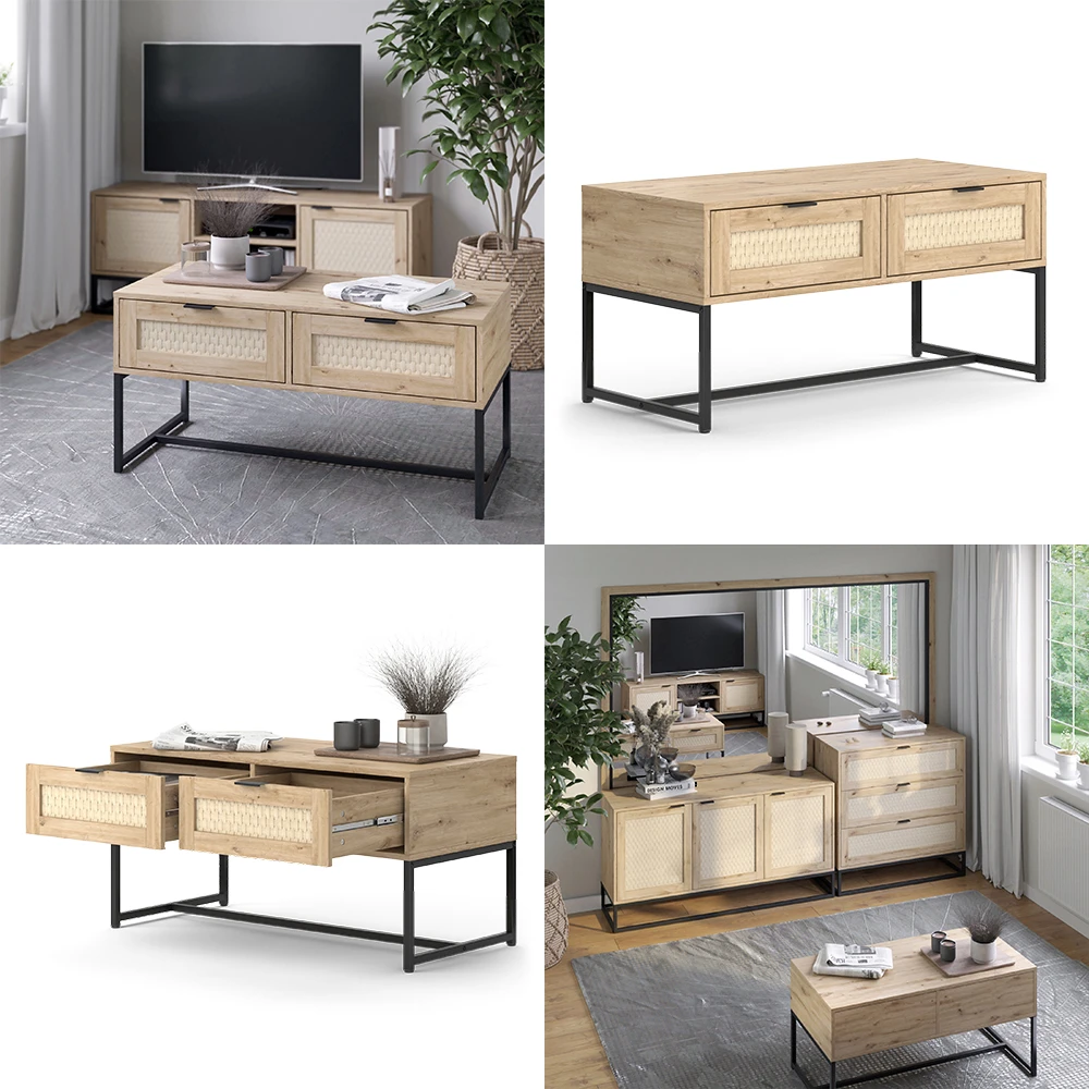 Couchtisch "Natal Eiche 2 Schubladen Vicco 10 Couchtisch "Natal Eiche 2 Schubladen Vicco – Bild 8