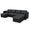 Sofa U Form Schwarz/Grau 290 Cm Vitalispa -Vicco m614 01 ol