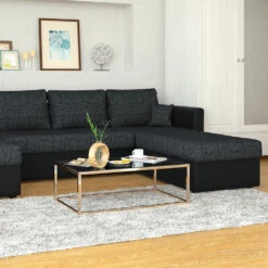 Sofa U Form Schwarz/Grau 290 Cm Vitalispa -Vicco m614 05 ol