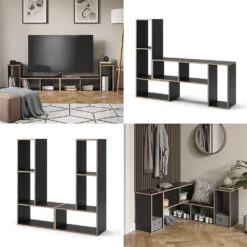 Vicco Bücherregal "Tetrix", Anthrazit, 112.8 X 56.4 Cm 2er Set -Vicco m6180 08 ol