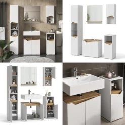 Vicco Badmöbel Set "Marelle", Weiß/Artisan-Eiche, 5 Teile 17 Vicco Badmöbel Set "Marelle", Weiß/Artisan-Eiche, 5 Teile -Vicco m6195 08 ol