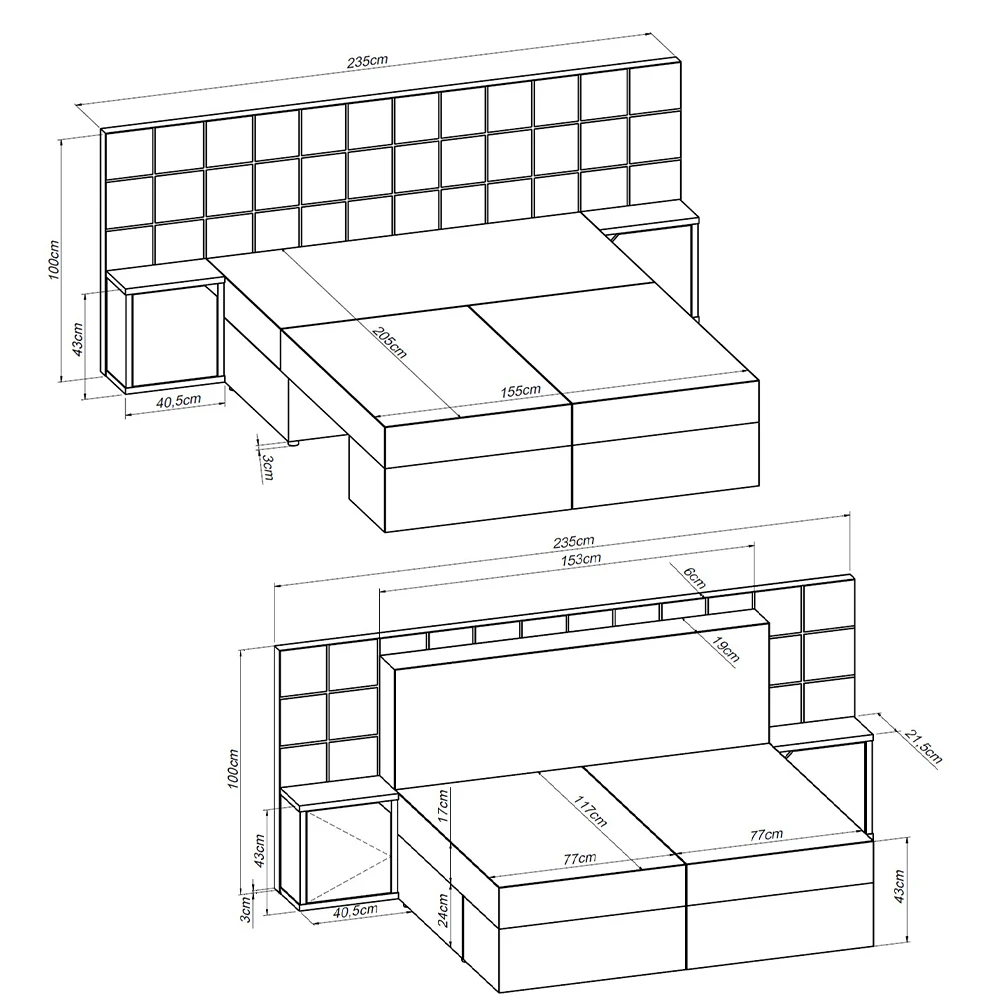 Sofa Grau 235 Cm Vitalispa 5 Sofa Grau 235 Cm Vitalispa – Bild 3