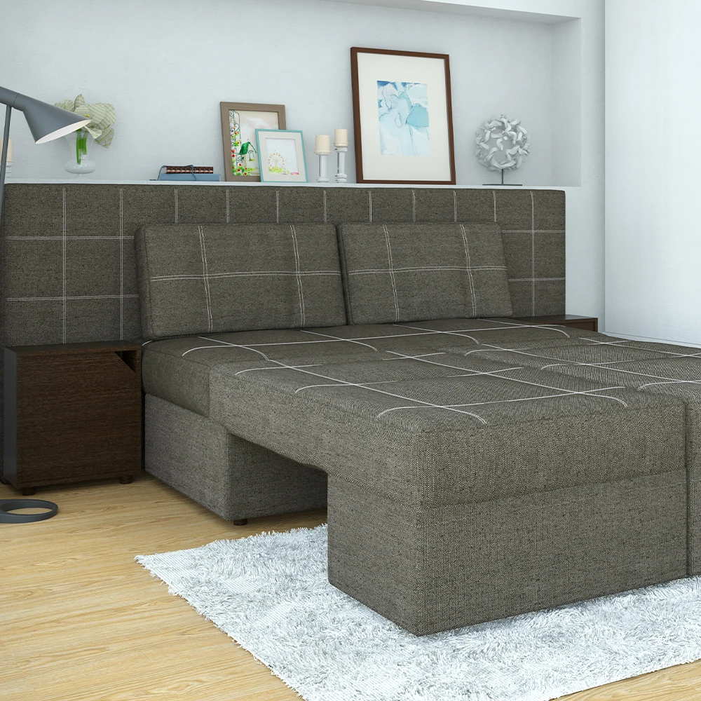 Sofa Grau 235 Cm Vitalispa 7 Sofa Grau 235 Cm Vitalispa – Bild 5