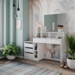 Schminktisch "Anja" Weiß Vicco -Vicco m6202 04 ol