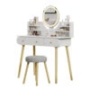 Schminktisch "Edda" Weiß Mit Hocker Und LED-Spiegel Vicco 2 Schminktisch "Edda" Weiß Mit Hocker Und LED-Spiegel Vicco -Vicco m6216 07 ol