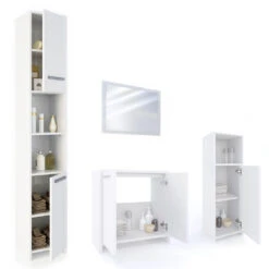 Badmöbel Set "Kiko" Weiß 4 Teile Vicco -Vicco m621 07 ol