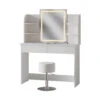 Schminktisch "Charlotte" Weiß Mit LED-Spiegel, Bank Und QI-Ladestation Vicco -Vicco m6232 sled qi hw 01 ol