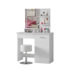 Schminktisch "Julia" Weiß Mit LED-Spiegel, Hocker Und QI-Ladestation Vicco 17 Schminktisch "Julia" Weiß Mit LED-Spiegel, Hocker Und QI-Ladestation Vicco -Vicco m6234 hw 07 ol