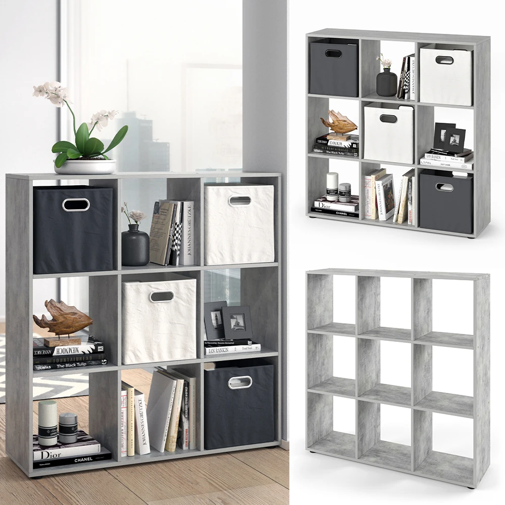 Raumteiler "Nove" Beton 104 X 108 Cm Vicco 4 Raumteiler "Nove" Beton 104 X 108 Cm Vicco – Bild 2